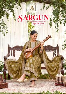Alok suit sargun-8 dress material wholesalers in ahmedabad